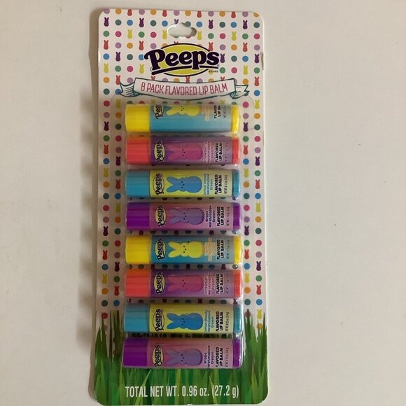 Peeps Collection” Set Of 3 Includes Girl Press On Nail Set, Lip Balms, Brush Set - Picture 7 of 8